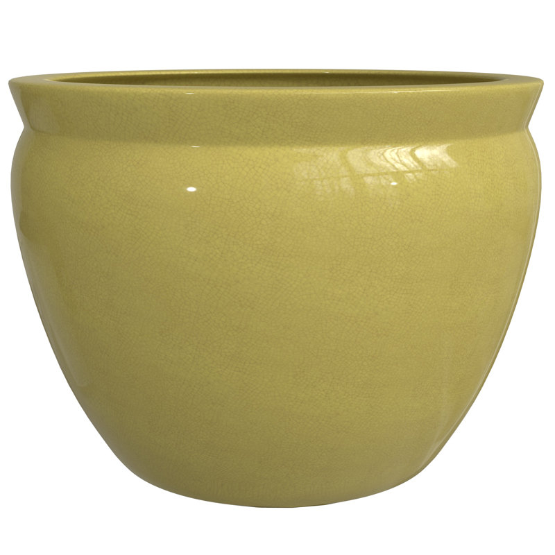 Pot à fleurs Traditional, Jaune jonquille, H 0,5 po x l 14,5 po x P 14,5 po