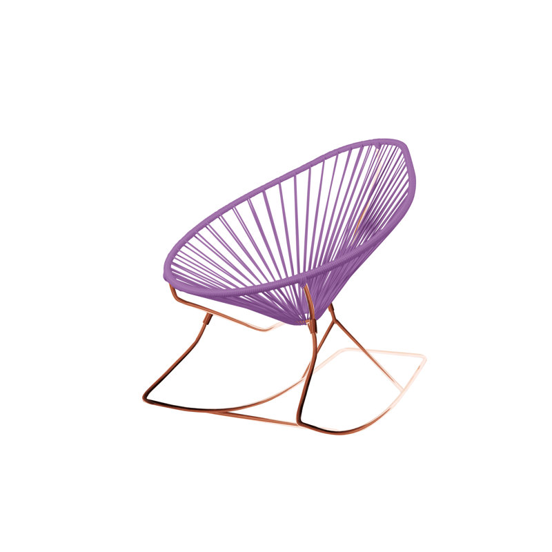 Chaise berçante intérieure / extérieure Acapulco, Orchidée / cuivre