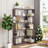Freestanding Corner Bookshelf: Extended Size, Anti-Tipping Safety-738206891