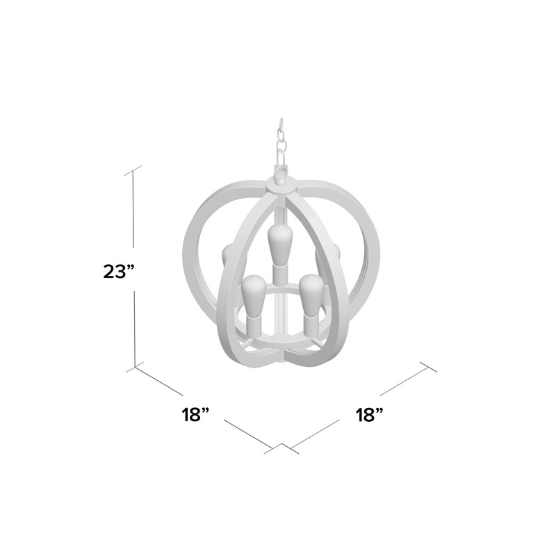 Leaman 5 - Light Dimmable Globe Chandelier