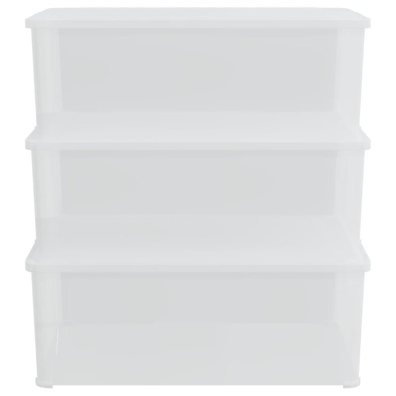 vidaXL Plastic Storage Box Transparent Polypropylene (PP)