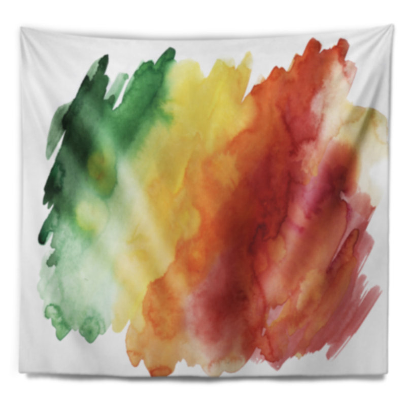 Tapisserie d'explosion de couleur abstraite, H 68 po x l 80 po
