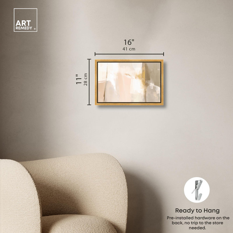 Tonal Gradations I Canvas by Art Remedy, 11" H x 16" W, Floater Frame, Black