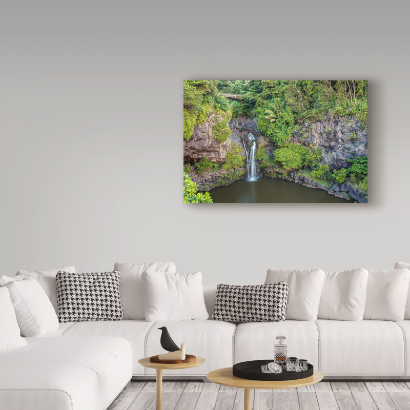 Fabrizzio «Oheo Gulch Maui», reproduction de photo sur toile tendue, H 30 po x l 47 po x P 2 po