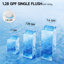 Toilette allongée deux pièces pour personnes âgées 21 po, chasse simple 1,28 GPF Tornado, carte 1000g, blanc-113957695