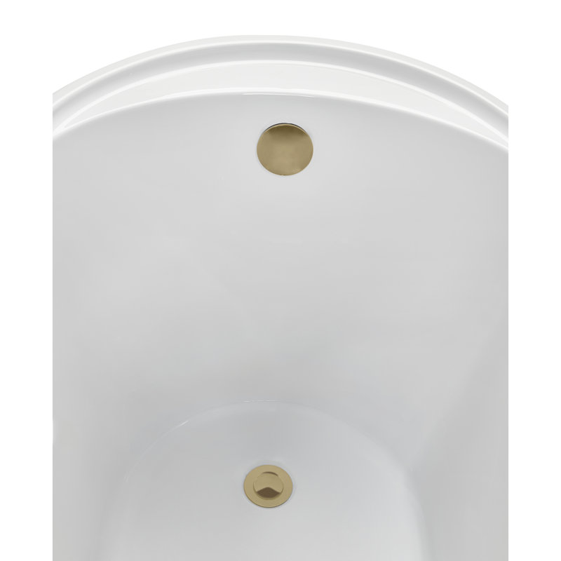 Baignoire autoportante 48 "avec drain interne Streamline, Laiton brossé