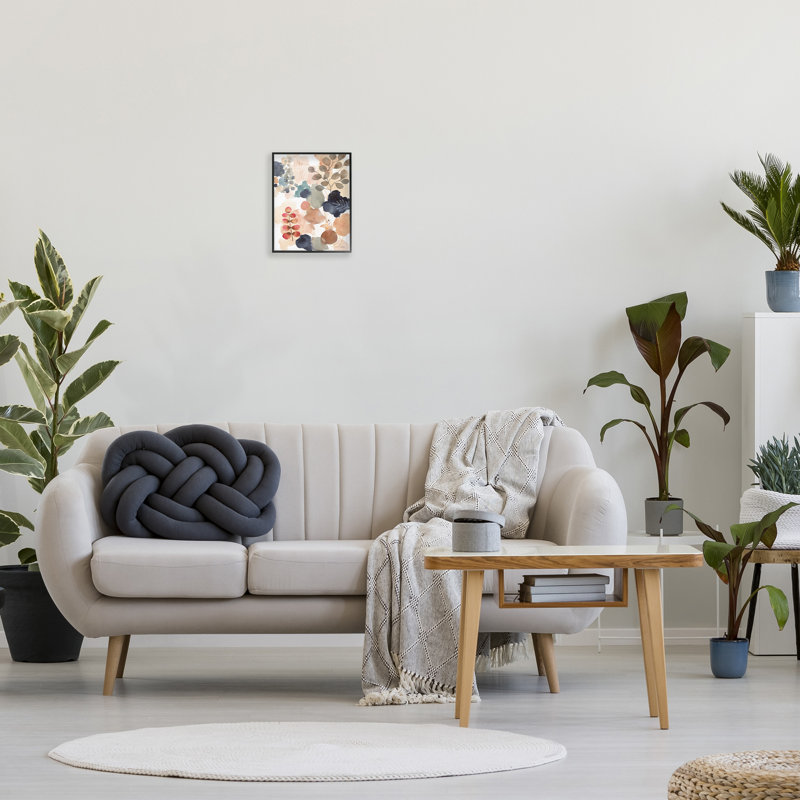 Abstract Botanical Shape Collage Black Framed Wall Art, 11x14