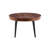 Large Round Coffee Table With - 23.6" Diameter, Texture, Walnut Color, Black Metal Leg, Water , Adjustable Feet For Smooth Surface Texture 23.6 Inches, , Water-, Even