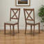 Chaises de salle à manger en bois de noyer massif et beige Telsi, H 39,87 po x l 18,1 po x P 22,56 po