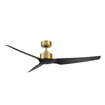 Ventilateur de plafond intelligent à 3 pales de 60 po pour l'extérieur et l'intérieur avec télécommande incluse, fonctionne avec l'assistant Google, Amazon Alexa, Samsung Smart Things