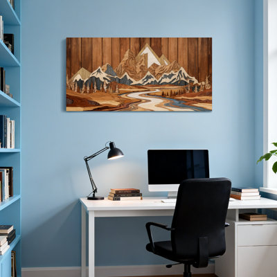 Paysage et nature, chaîne de montagnes, forêt, art en bois