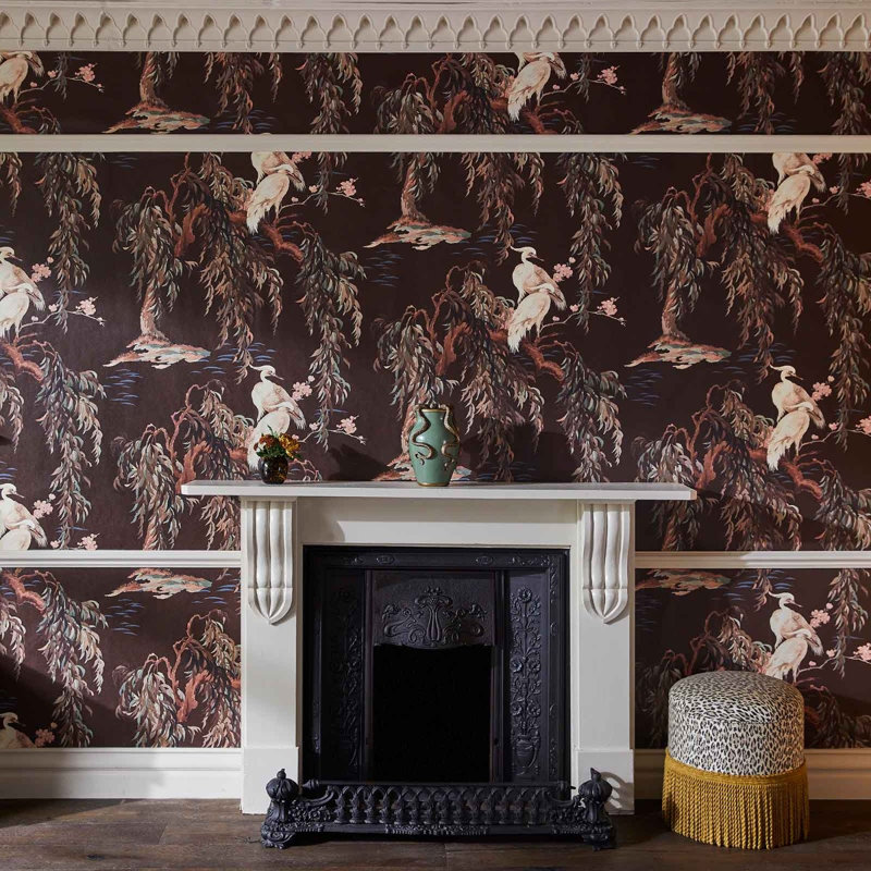 Zeus 9.84' L x 70.87" W Wallpaper Roll, Carob