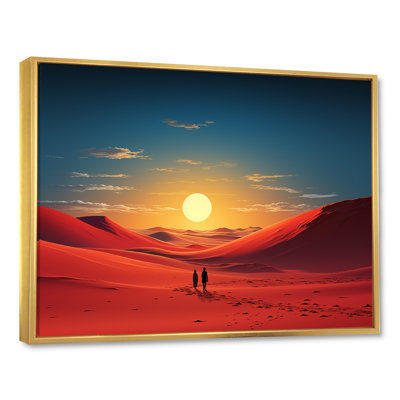 «Crimson Sands Desert Moon Horizon II», art mural désert