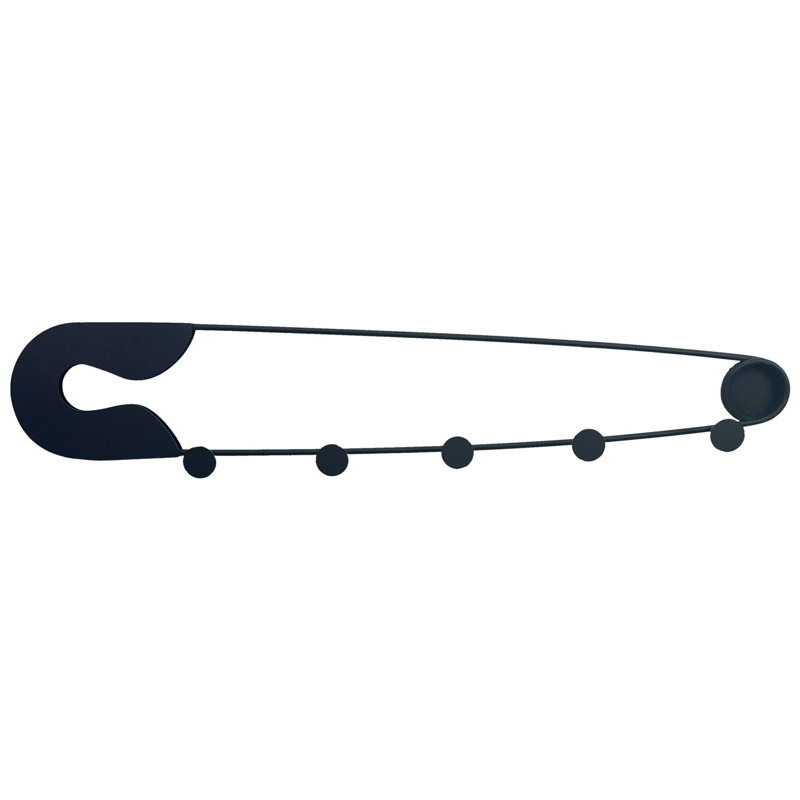Durable Hand-Painted Metal Wall Hook, 23.6 x 4.3 inches | 100% Metal Construction, Thickness: 0.03 inches | Perfect for Home Organization & Decorative Touch, Sturdy Design for Coats, Hats & Accessories