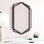 Miroir mural en métal noir H 31,8 po Amarni