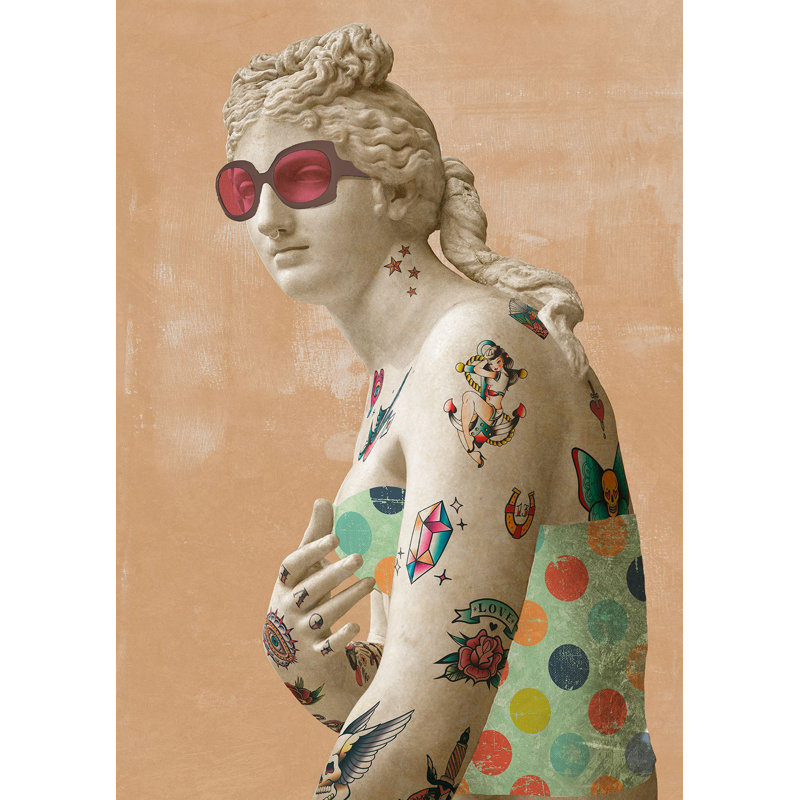 Tattooed Venus by Steven Hill - Wrapped Canvas Print, 80cm H x 60cm W x 4cm D