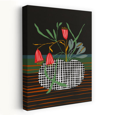 Abstrait arrangement floral abstrait coloré, moderne, fleur, art mural