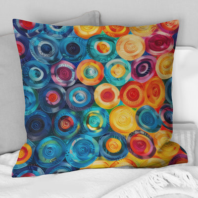 Colorful Colorful Geometric Charm III - Coussin géométrique