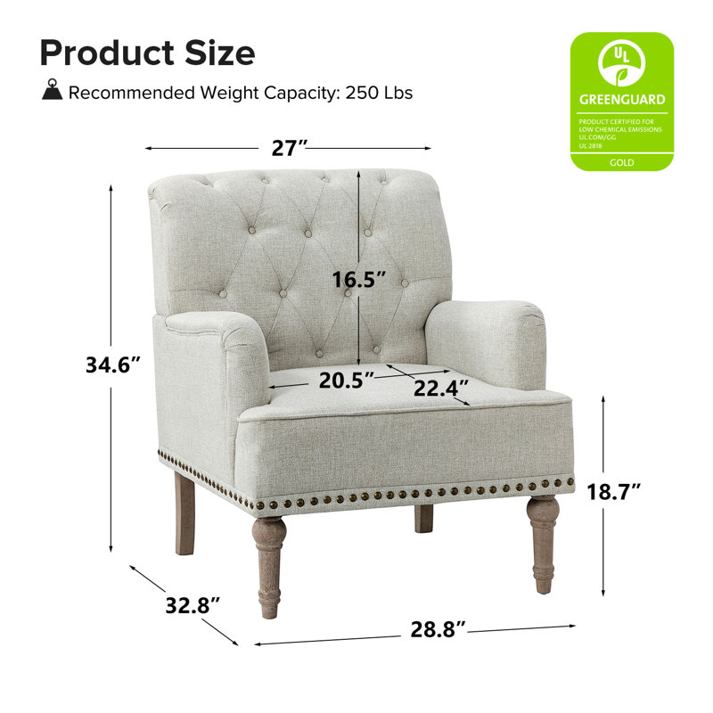 Fauteuil Wilkey, Mélange de polyester blanc