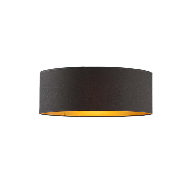 Suniga Fabric Flush Mount, Black, 20cm H x 40cm W x 40cm D