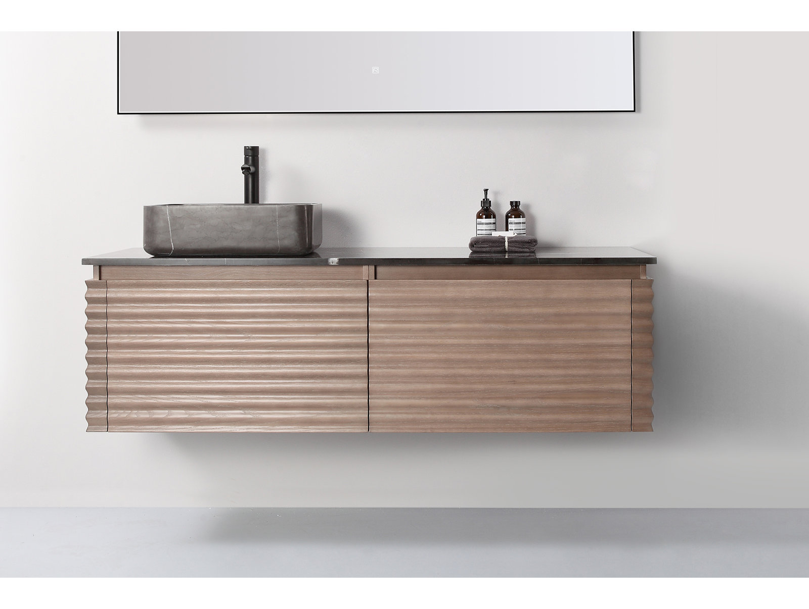 Jasmine 60" Oak Single Bathroom Vanity, Brown 