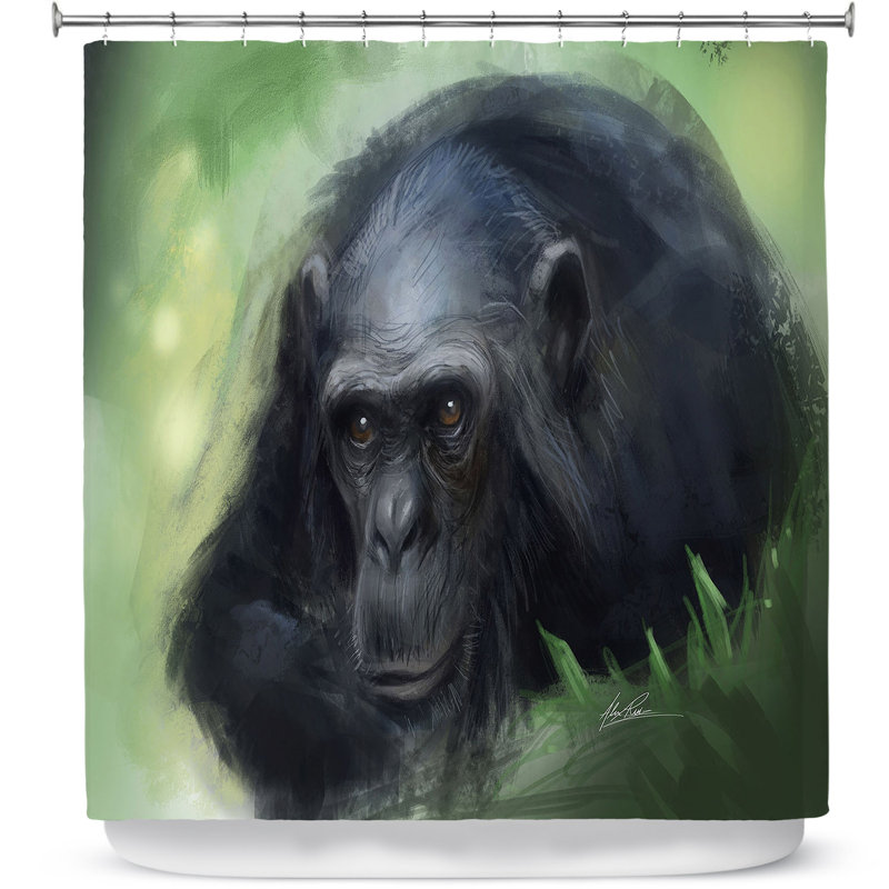 Rideau de douche simple chimpanzé