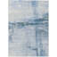 Tapis extérieur lavable rayé bleu ciel et ivoire 10 pi x 14 pi
