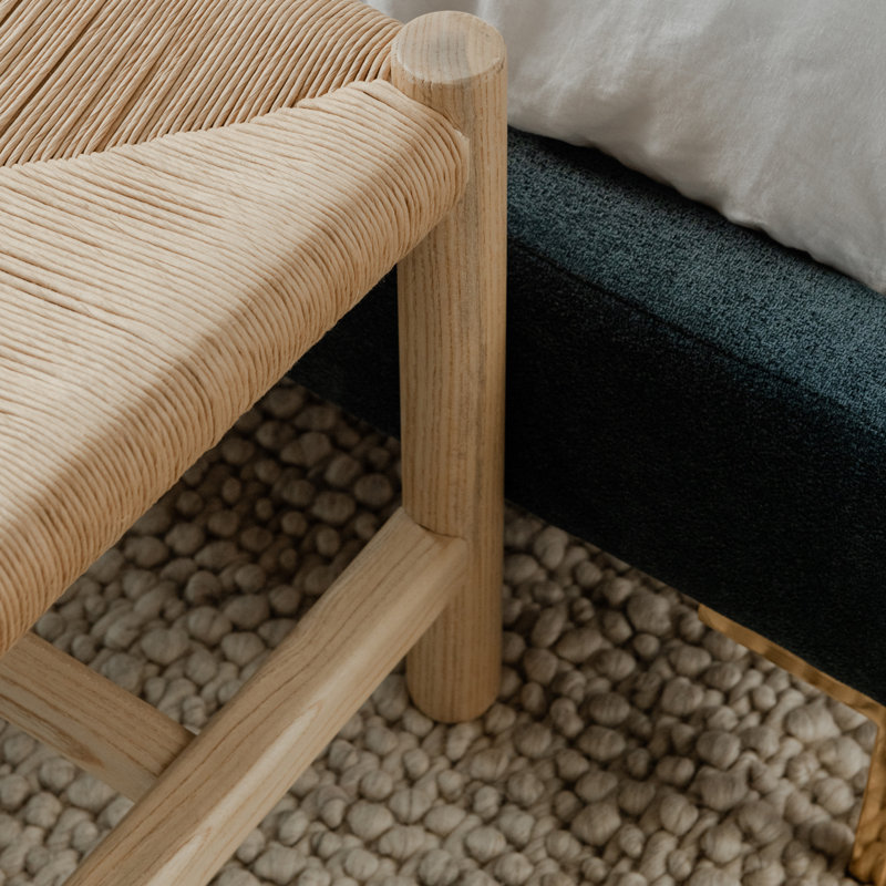 Banc en bois Brighton, Naturel, H 18 po x l 48 po x P 17 po