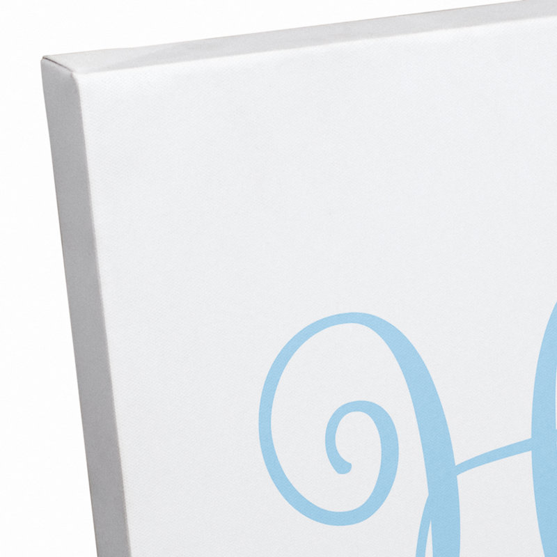 Décoration murale Bruning Hush Little Baby Kids, H 12 po x l 36 po x P 1,25 po, Bleu, Toile tendue
