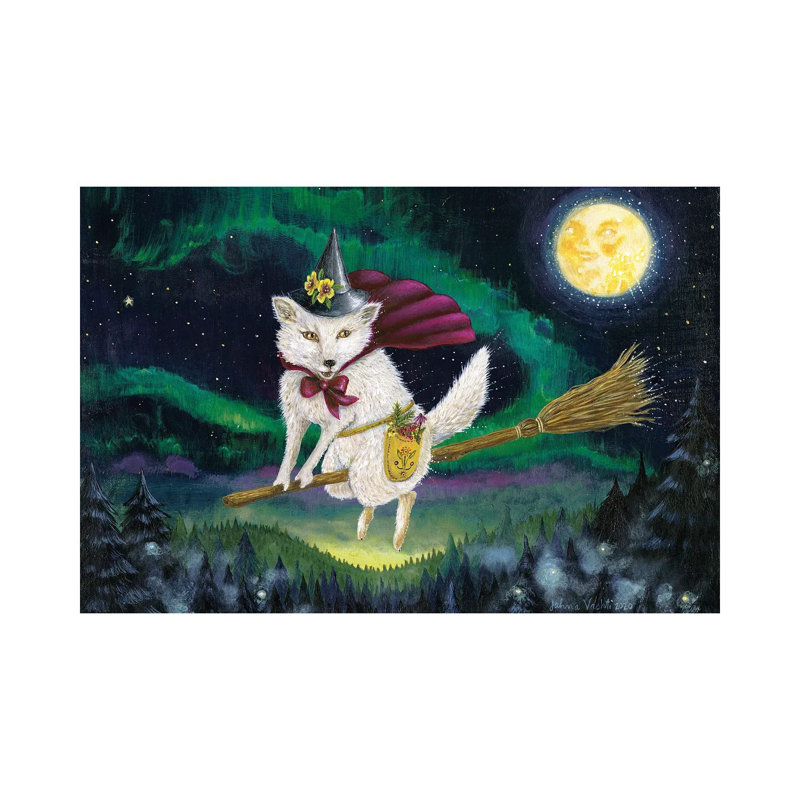 Moon Fox Magick by Jahna Vashti - Wrapped Canvas Print, 101.6 cm H x 66.04 cm W x 1.91 cm D