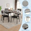 Ensemble de table de salle à manger pour 4 personnes avec support de rangement, table de cuisine 5 pièces et chaises rembourrées de 4, plateau de table en bois et structure en métal robuste, ensemble de salle à manger