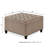 Black Linen Square With Solid Wood Legs And Storage Button Detailing-784189876