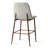 26 inch Mid-Century Modern Upholstered Counter Height Stools For Kitchen Island With Wood Grain Metal Legs-1229819268