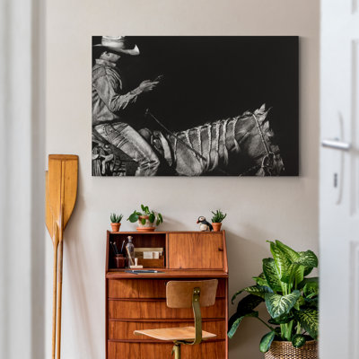 Cowboy scratchboard II-impression d’art graphique sur toile