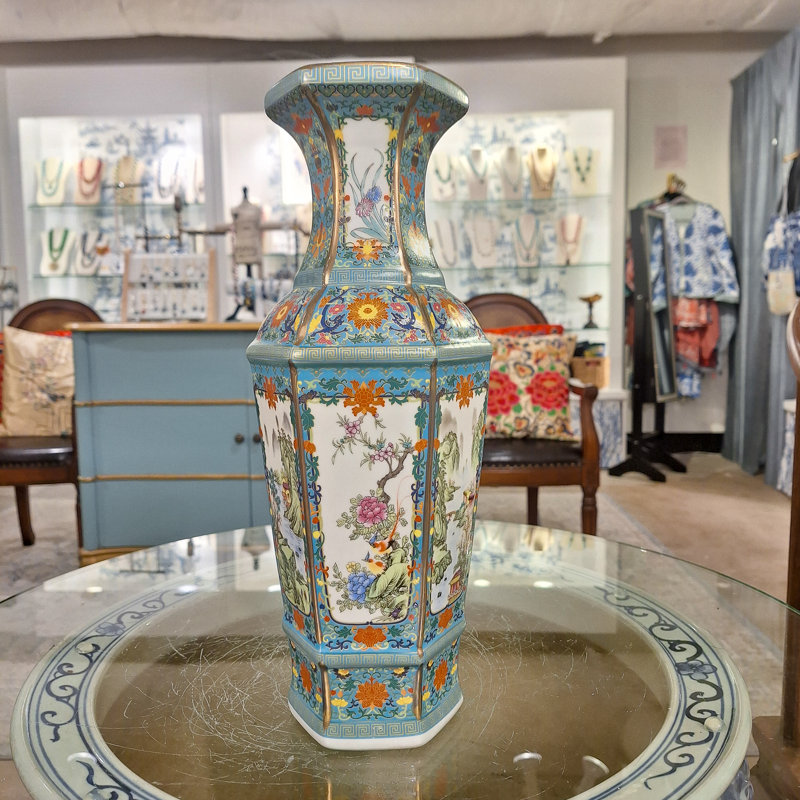 Hexagonal Porcelain Vase
