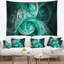 Tapisserie abstraite mystique turquoise fractale-28496078