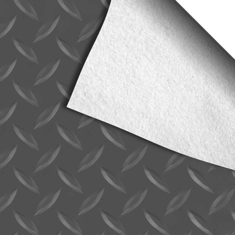 Diamond Tread 8 Ft. x 10 Ft. Shed Flooring Roll, Gray