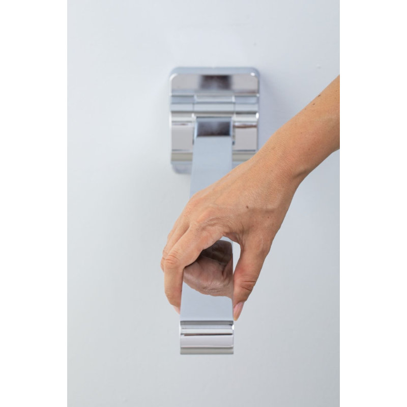 Barre d'appui pliante chromée, H 4 po x L 27,57 po, Nickel poli