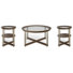 Elkton Round Cocktail Table With 2 End Table