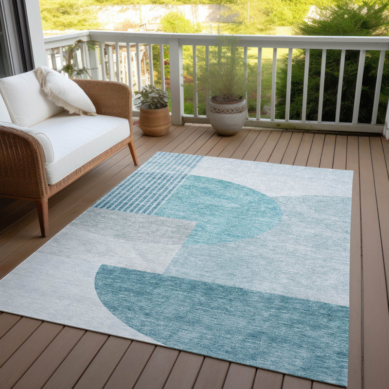 Melania Flatweave Abstract Indoor / Outdoor Rug, Rectangle 10' x 14'