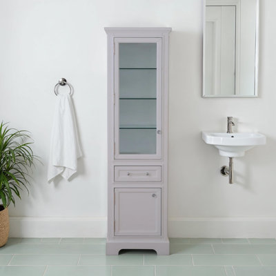 Anchita Solid Wood Frame Linen Cabinet