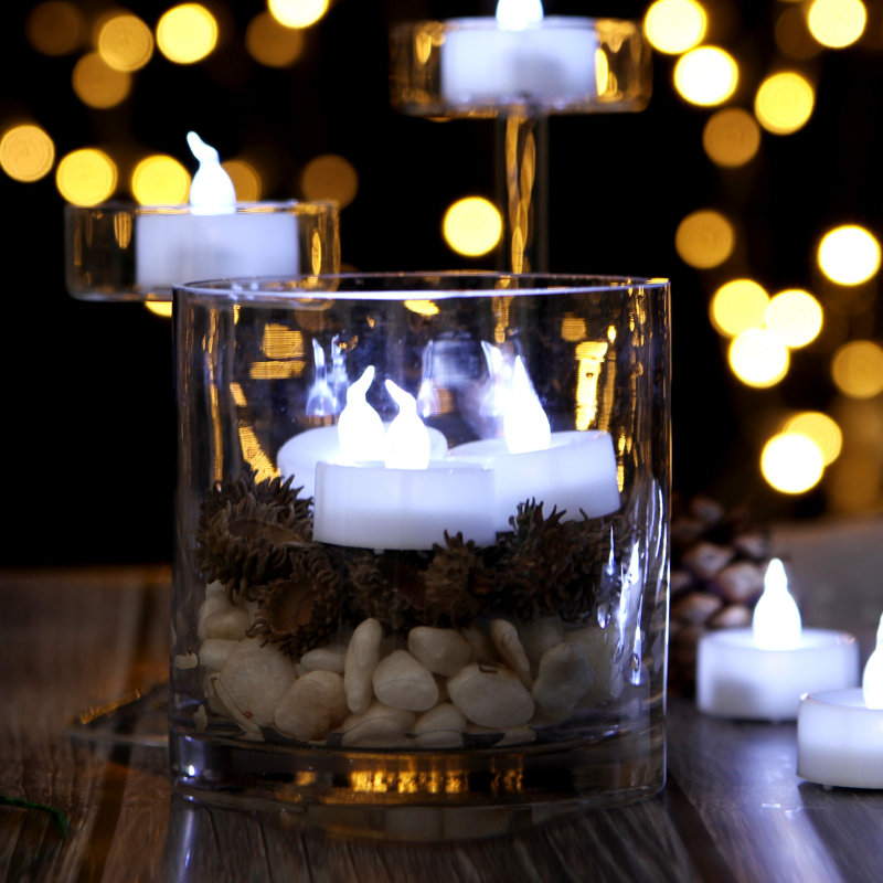 Cool White Flameless LED Tealight Candles, 60 Pack
