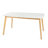  Solid Wood Dining Table with Elegant Grain Finish, Oak
