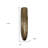 18" Antiqued Gold Ribbed Aluminum Wall Vase