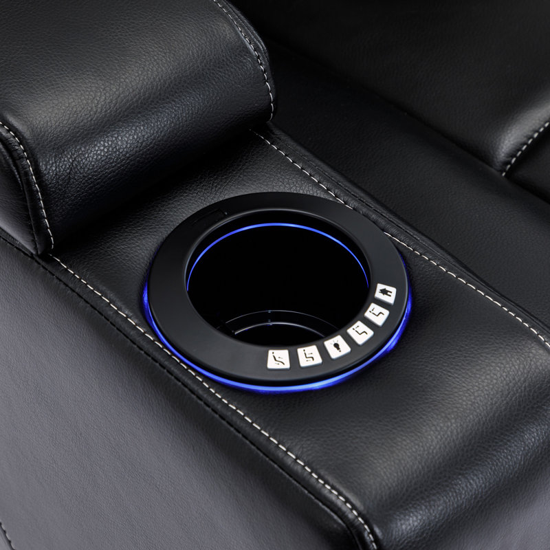 Fauteuil inclinable électrique Mykhajlo, Similicuir noir