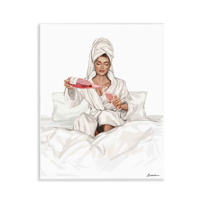 Femme versant une plaque murale champagne, design par Ziwei Li