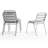 4PK Commercial Metal Indoor-Outdoor Restaurant Stack Chair - Triple Slat Back-91925248