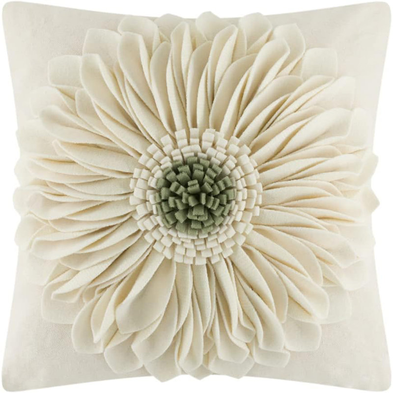 3D Sunflower Handmade Throw Pillow Cover