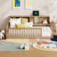 Lit en bois simple TG avec armoires de rangement et ports USB, brun-1001290413