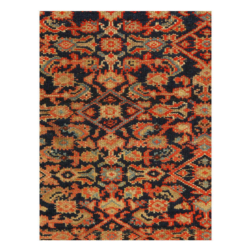 Tapis bleu marine unique 4 pi 1 po x 6 pi 7 po Almand